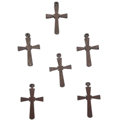 Cruz de Madeira Pequena Escura (6und) - comprar online