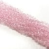 Fio de cristal 6mm vidro rosa transparente