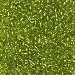 Miçanga de Vidro Verde Pistache Transparente (50 gramas) - comprar online