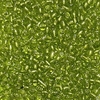 Miçanga de Vidro Verde Pistache Transparente (50 gramas)