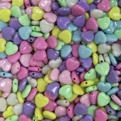 Miçanga coração colorido candy color 10mm (20 gramas) - comprar online