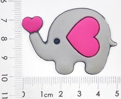 Aplique Elefante Pink emborrachado (2 unds) - comprar online