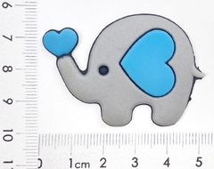 Aplique Elefante Azul emborrachado (2 unds) - comprar online