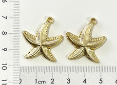 Pingente Estrela do Mar dourado D6296 (2 un) - comprar online