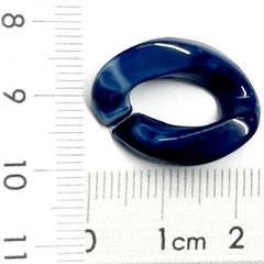 Elos Resina Azul Marinho Mesclado 17x23 mm (20 g) - comprar online