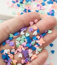 Aplique Confete de Coração Candy Color (10gramas)
