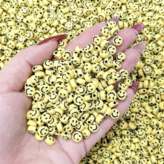 Miçanga smile amarelo 7mm (20 gramas)