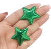 Aplique Estrela Cintilante Trabalhada Verde (2unds)