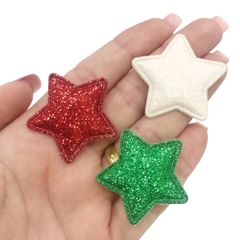 Aplique Estrela Glitter Vermelho (2unds) na internet