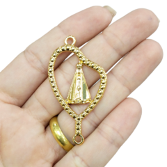 Entremeio para terço dourado Nossa Senhora Aparecida (1UND)