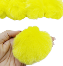 Pompom de Pelúcia 7cm Amarelo Neon (und) - comprar online