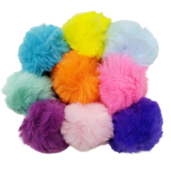 Pompom de Pelúcia 7cm Laranja Neon (und) na internet