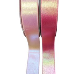 Fita Lame Holográfica Rosa Claro 38mm (1 metro) - comprar online