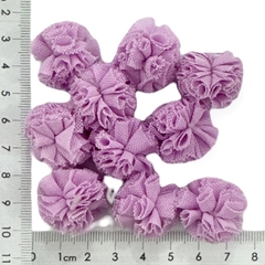 Pompom de malha tule lilas lavanda 25 mm (10 unds) na internet