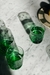 Set 4 vasos verde cristal