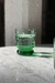 Set 4 vasos verde cristal - comprar online