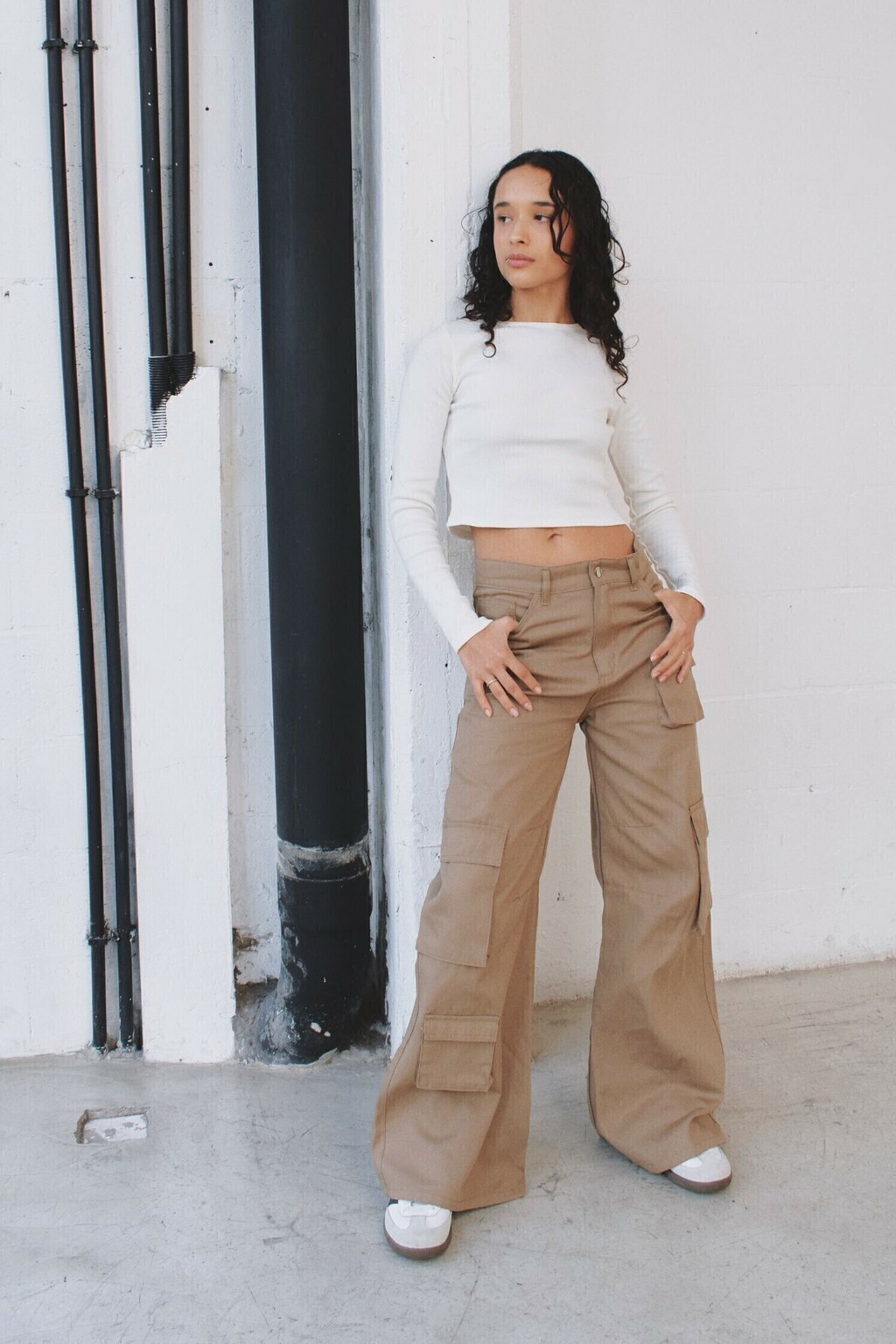 Pantalon cargo marron new arrivals