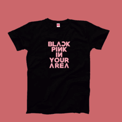 Remera Negra BLACKPINK IN YOUR AREA