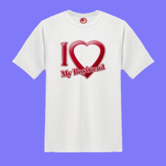 Remeras I LOVE MY BOYFRIEND PERSONALIZADA