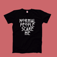 Remera Negra NORMAL PEOPLE SCARE ME