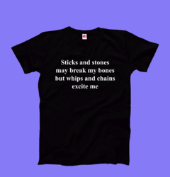 Remera Negra STICK AND STONES HARRY STYLES