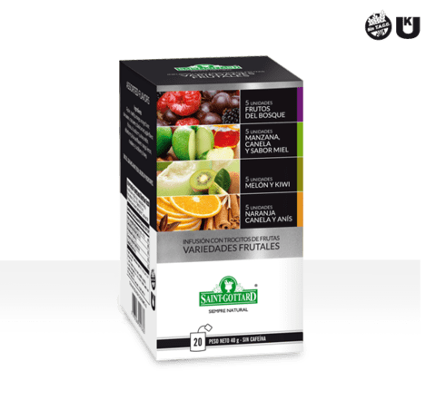 TE VARIEDAD FRUTAL 4 SABORES X20 SAQUITOS