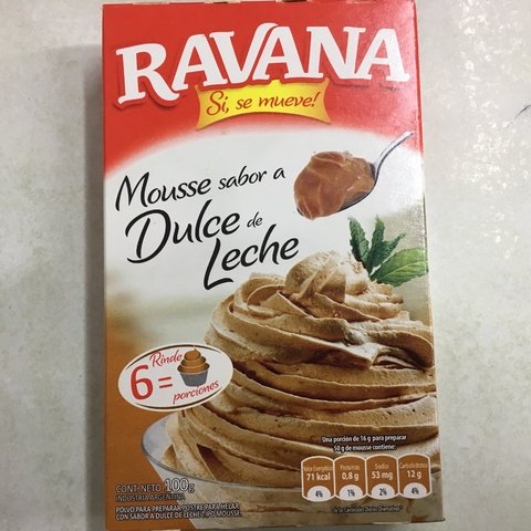 RAVANA MOUSSE DE DULCE DE LECHE X 100 GRS