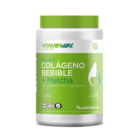 VITAMIN WAY COLAGENO BEBIBLE X 300 GRS VEGANO matcha con vit C, Zinc y Revesratrol