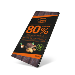 BARRA 80% CACAO C/ALMENDRAS VEGANO COPANI