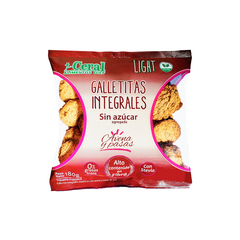 GALLETA INTEGRAL AVENA y PASAS x 190 GRS CERAL VEGANO SIN AZUCAR