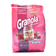 GRANOLA CROCANTE FRUTOS ROJOS x 350 GRS BAJO SODIO GRANIX