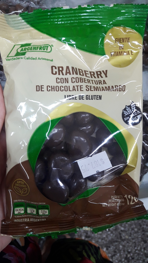 CRANBERRY CON CHOCOLATE SEMI AMARGO