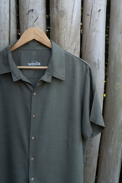 Camisa Lino Verde - Woda Clothing