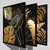 CONJUNTO 3 QUADROS - GOLD LEAVES na internet