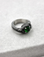 Anillo SNAKE Green stone Acero 316L