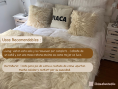 Alfombra o Pie de Cama 1x1 mts Importada Sin Antideslizante Pelo extra largo - comprar online