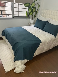 Combo Pie De Cama Tusor + (2) Almohadones Tusor + Alfombra - comprar online