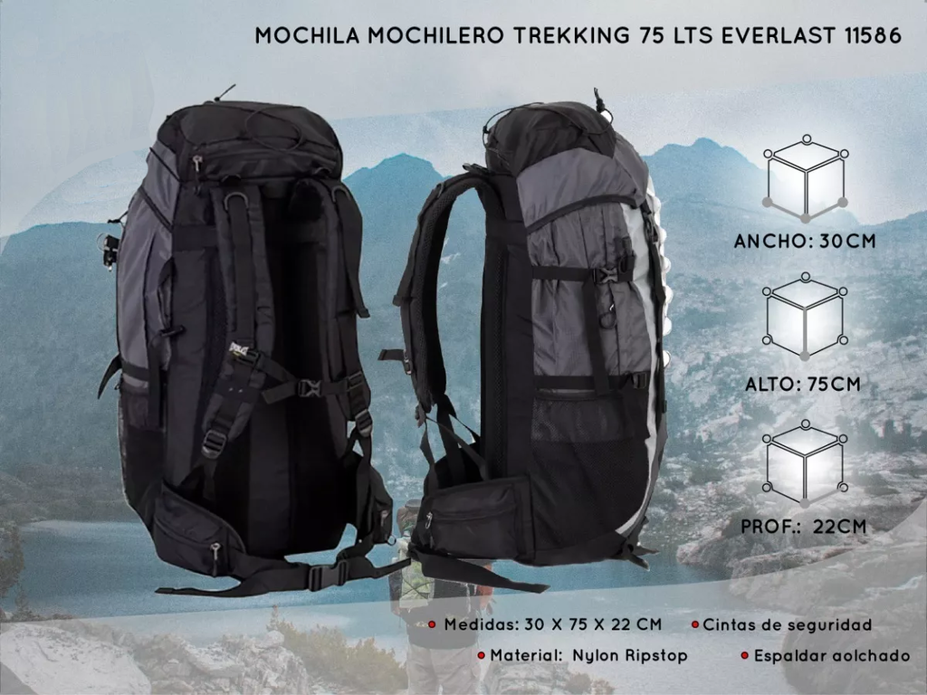 Mochila Tactica Mochilero 30 Litros Camping Trekking Montaña