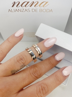 Alianzas bicolor Plata 925 y Oro 18kt