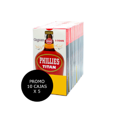 Phillies Titan Cognac - 10 Cajas x 5