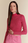 BLUSA TRICOT COM APLICAÇÃO PINK