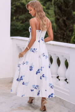 VESTIDO MIDI MARE BLU OFF WHITE on internet