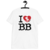 T-Shirt Ride It! I Love Bodyboard - Branca e Cinza Mescla