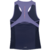 Musculosa Nox Pro Azul Marino vista trasera con diseño deportivo y detalles en lila.