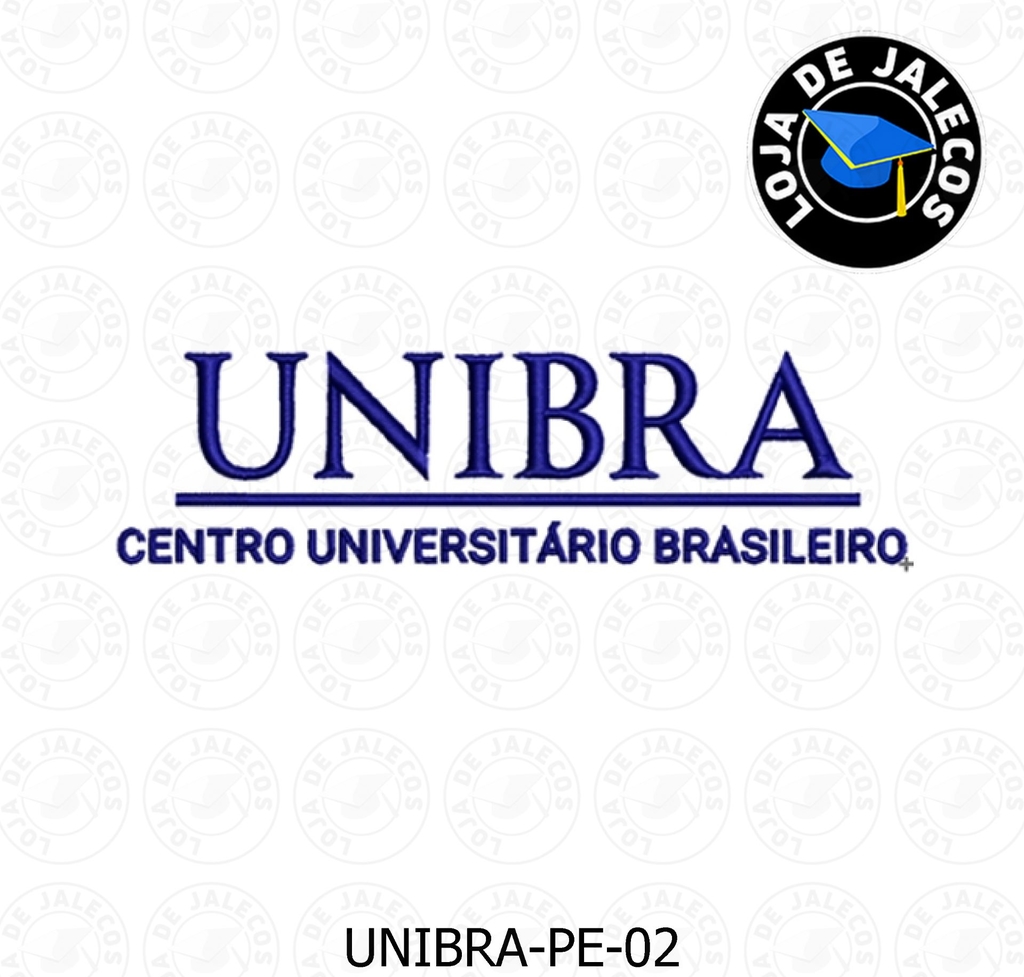 Jaleco UNIBRA-PE COMPLETO BORDADO EM MICROFIBRA DE GABARDINE