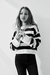 Sweater negro/blanco HyM - comprar online