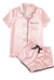 Pijama satén rayas rosa y blancas