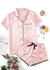 Pijama satén rayas rosa y blancas - comprar online