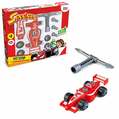 Carro Monta Desmonta F1 Pit Stop Senninha 14pcs