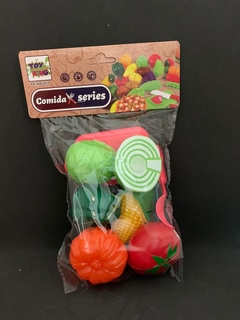Frutas e legumes de plástico com velcro - 9 peças - comprar online
